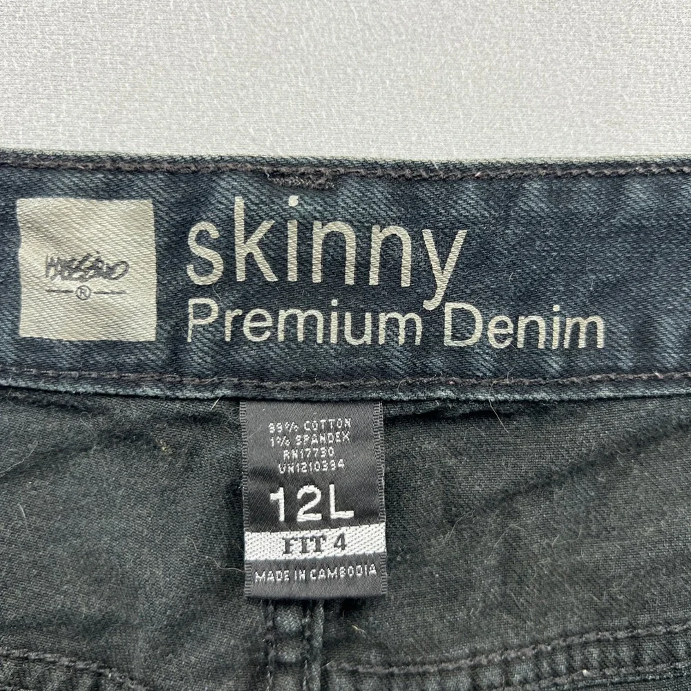 Mossimo Jeans Womens 12L Charcoal Gray Premium Denim Cotton Stretch Skinny Leg